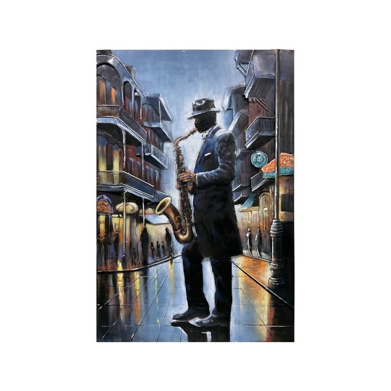 Tableau En Metal Saxophone — MD001895