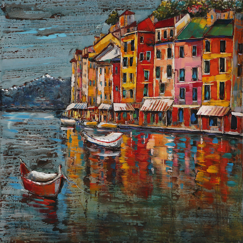 Tableau 3D En Metal Venice 100X100 — MD001914