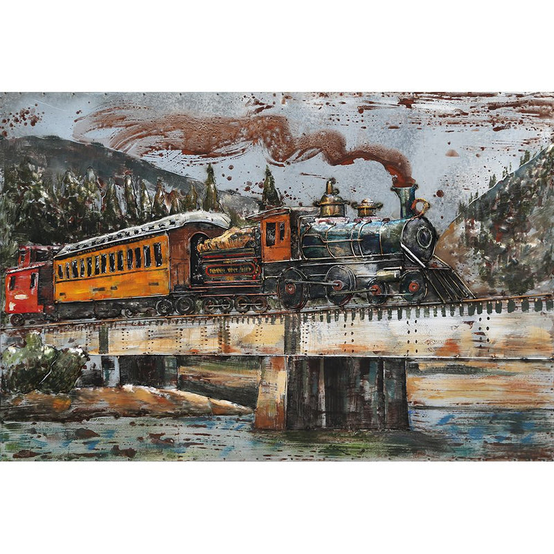 Tableau 3D En Metal Train 80X120 — MD001916