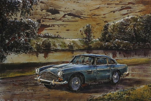 Tableau 3D En Metal Voiture Anglaise 80X120 — MD001920
