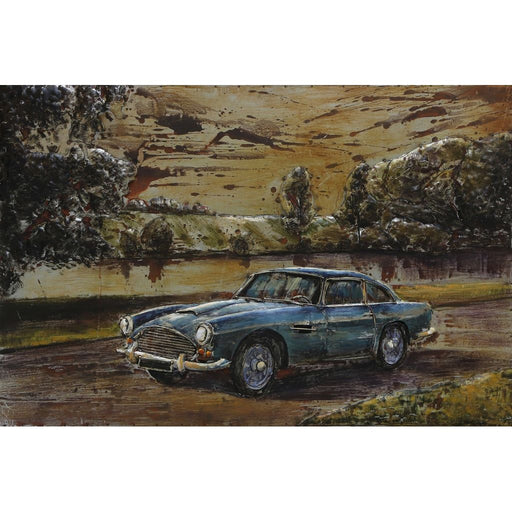 Tableau 3D En Metal Voiture Anglaise 80X120 — MD001920