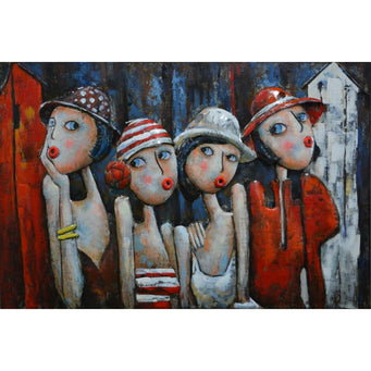 Tableau En Metal 3D Les Femmes 120 X 80 — MD002019