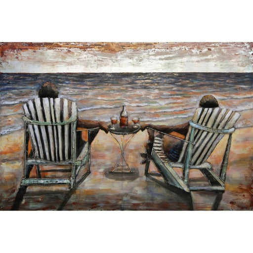 Tableau 3D En Metal Vue De Mer — MD002208