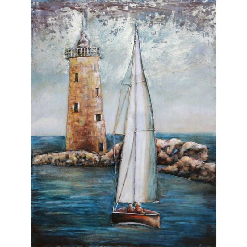 Tableau En Metal 3D Phare — MD002227