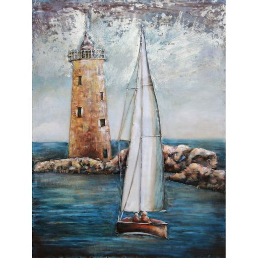 Tableau En Metal 3D Phare — MD002227
