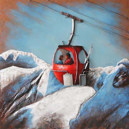 Tableau En Métal Téléferique 100X100 — MD002240