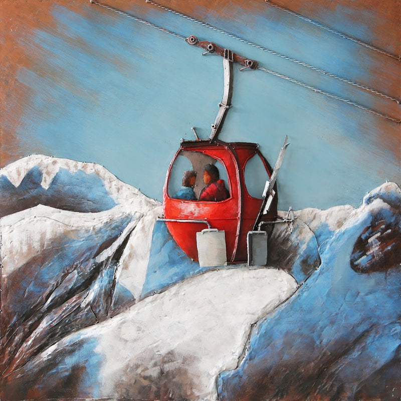 Tableau En Métal Téléferique 60 X 60 — MD002241