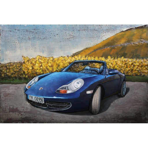 Tableau 3D En Metal Voiture De Sport Allemande — MD002263