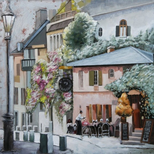 Tableau En Metal 3D Restaurant — MD002315