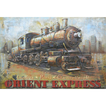 Tableau 3D En Métal Expresse d'Orient — MD002322
