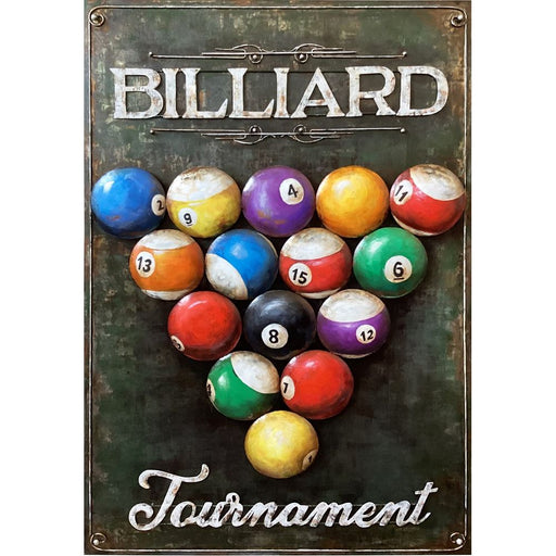Tableau 3D En Metal Billiard — MD002325
