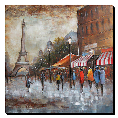 Tableau 3D En Metal Paris 60X60 — MD002329