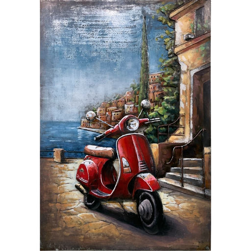 Tableau 3D En Métal Scooter — MD002335