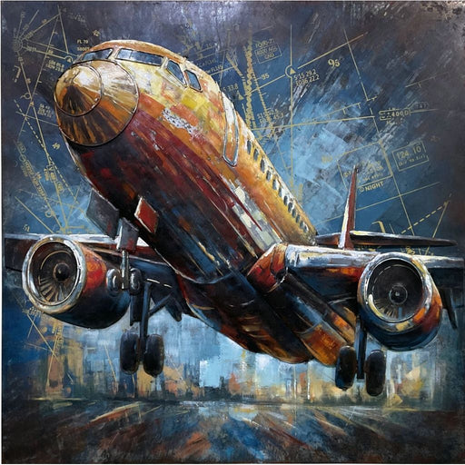 3 D Art Métallique Avion — MD002352