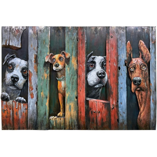 3 D Art Métallique Chiens — MD002804