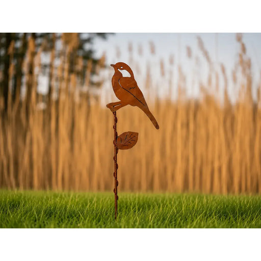 Piquet de Jardin Oiseau Eco-Rouille (6) — MD14136-4