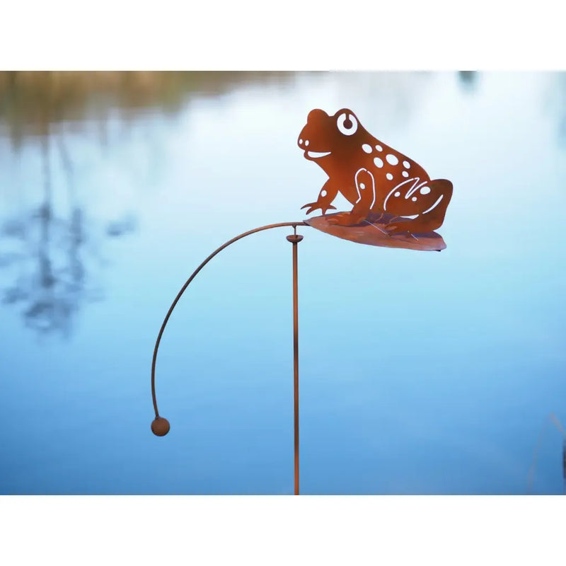 Piquet de jardin Grenouille en équilibre Ecorouille® (4) — MD14145