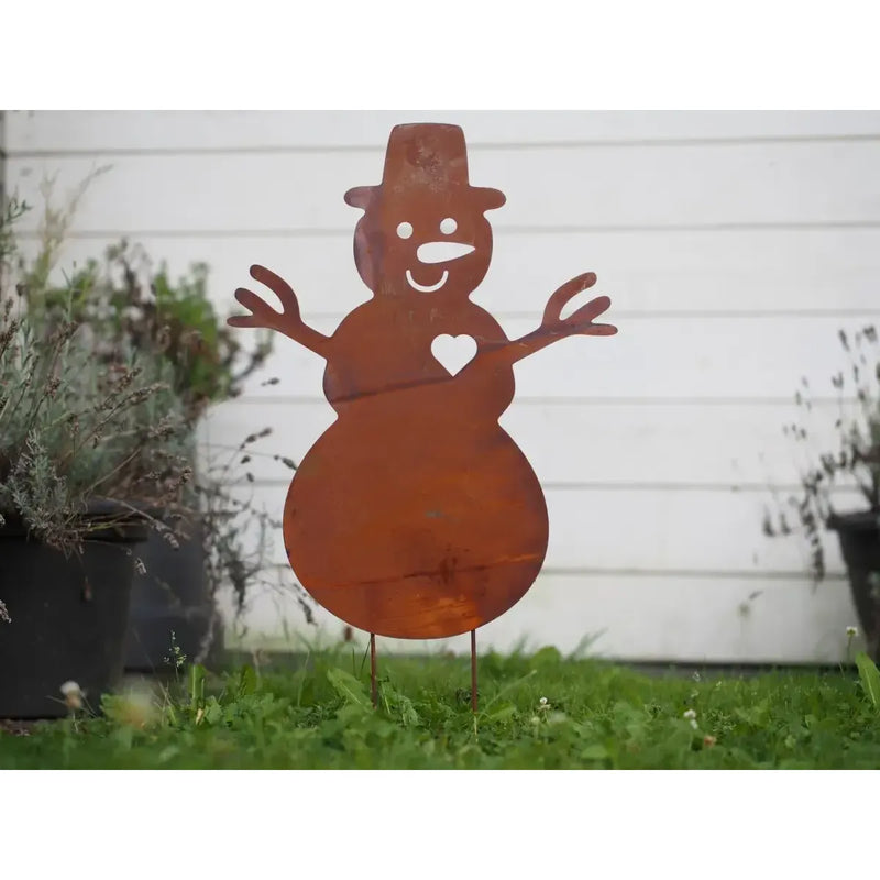 Bonhomme de Neige Tuteur de Jardin Ecorouille (2) — MD14173