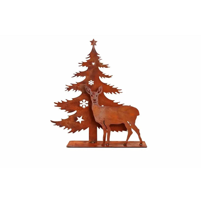 Sapin avec Cerf Éco-rouille (4) — MD14179