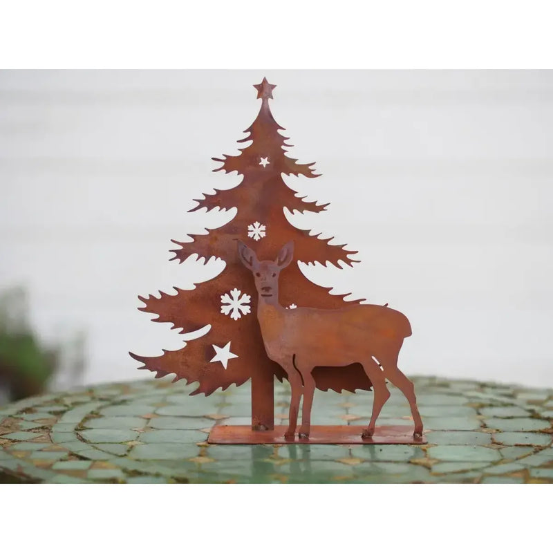 Sapin avec Cerf Éco-rouille (4) — MD14179