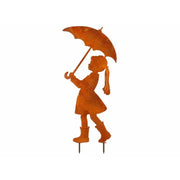 Fille avec parapluie éco-rouille (4) — MD14195