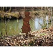Fille avec libellule éco-rouille (4) — MD14196