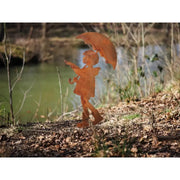 Garçon avec parapluie éco-rouille (4) — MD14197