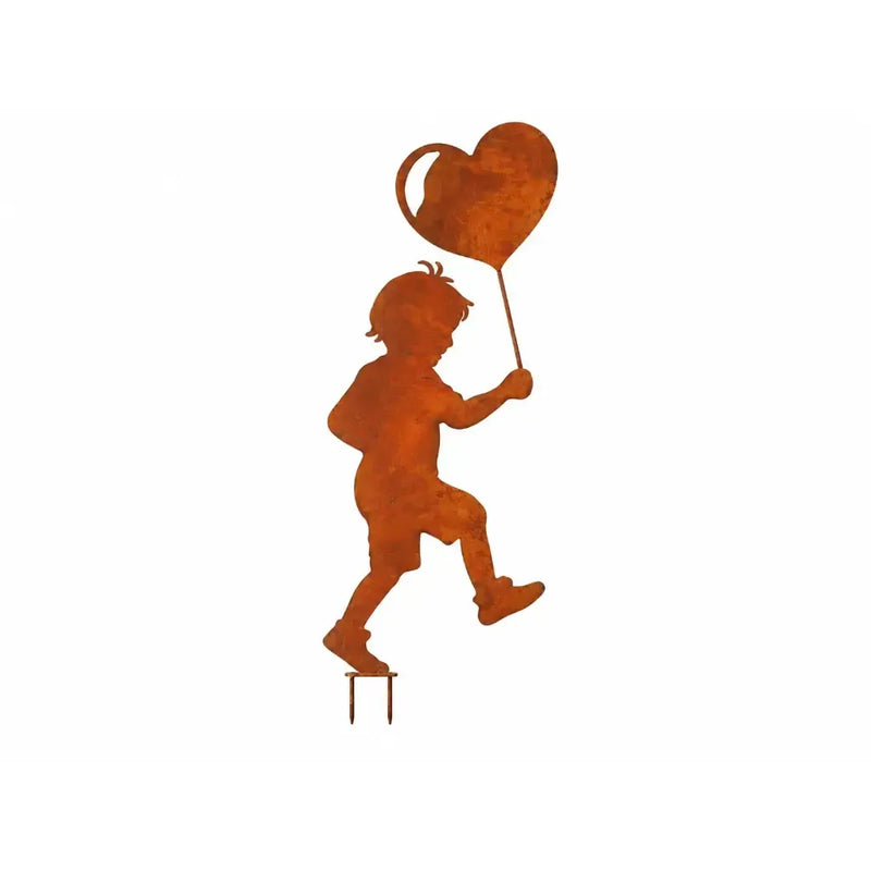 Garçon avec ballon en forme de cœur rouille écologique (4) — MD14204