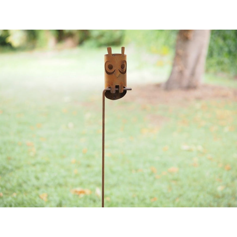 Piquet de Jardin Hibou Éco-Rouille (4) — MD14214