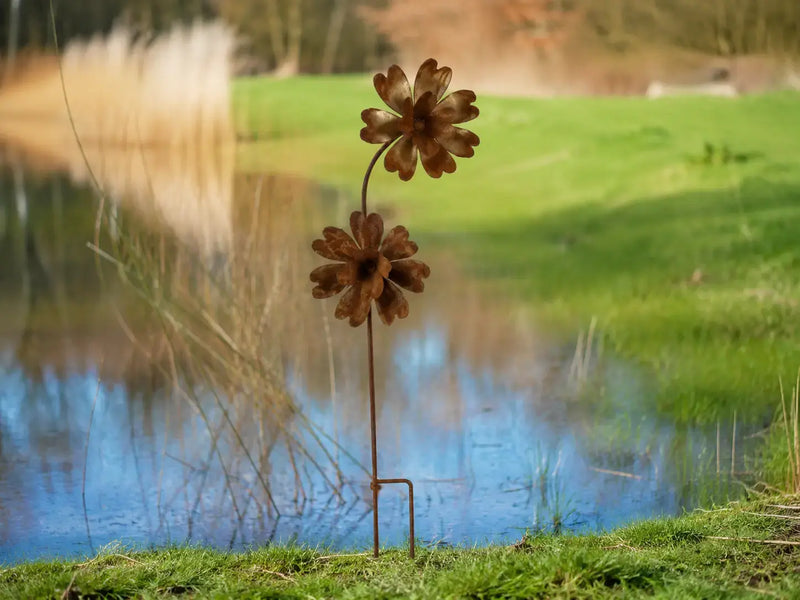 Piquet de Jardin avec 2 Fleurs (2) — MD14246