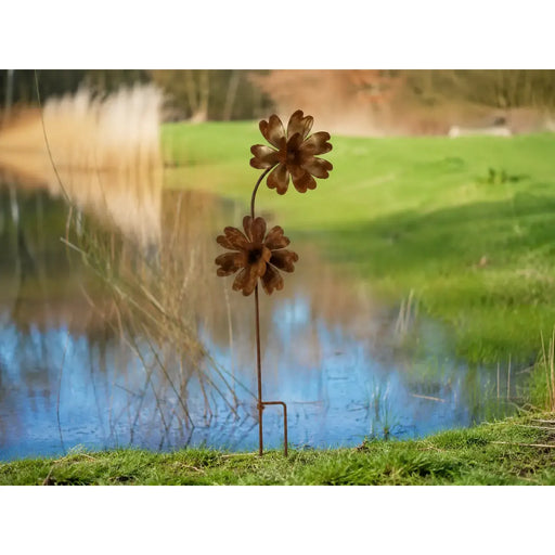 Piquet de Jardin avec 2 Fleurs (2) — MD14246