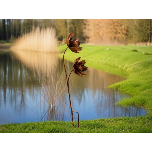 Piquet de Jardin avec 2 Fleurs (2) — MD14261