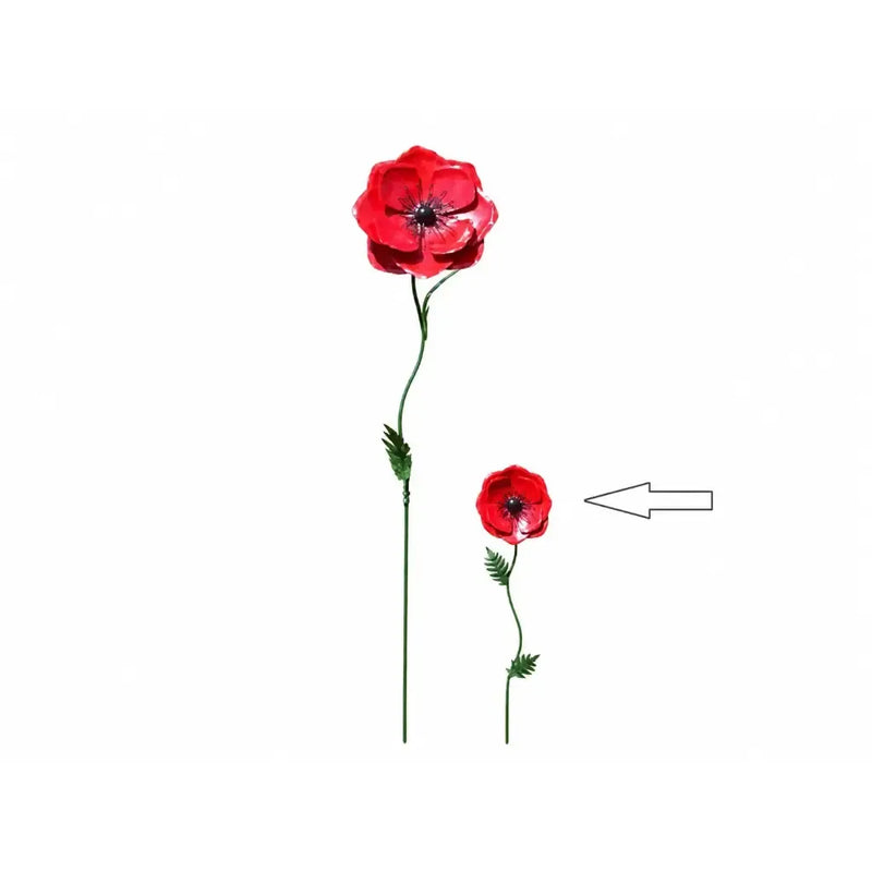 Fleur En Metal Coquelicot (6) — MD16201