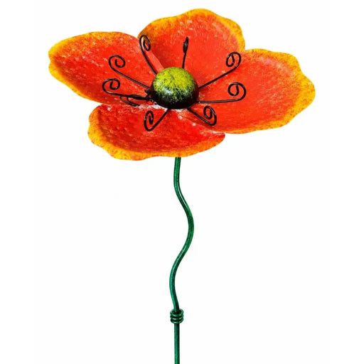 Piquet de jardin fleur orange (4) — MD16269