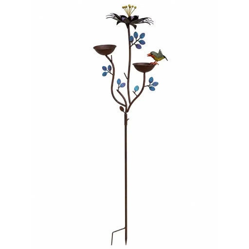 Tuteur mangeoire à oiseaux avec fleur (4) — MD17029