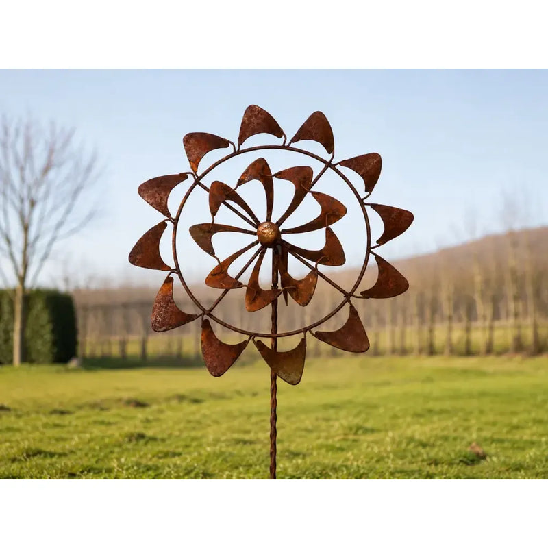 Moulin à vent double avec queue rotative (stake180cm) (5) — MD60001
