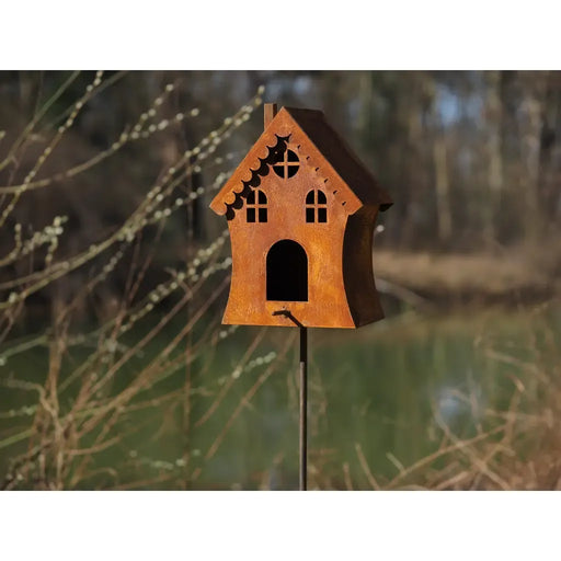 Ecorouille Maison d'oiseau sur bâton (2) — MD70019