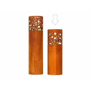 Ecorouille Colonne Lanterne Cœur avec Verre (1) — MD70039