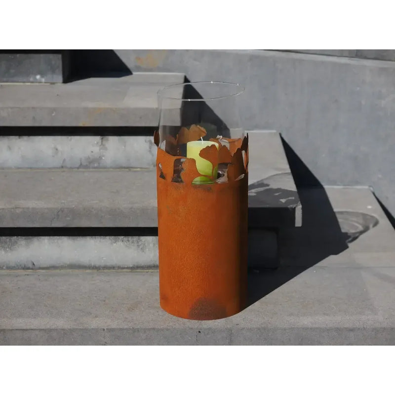 Ecorouille Lanterne Ginkgo avec Verre (4) — MD70050
