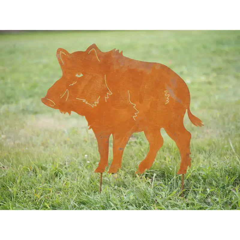 Sanglier pique de jardin Éco-rouille (3) — MD70071