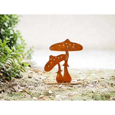 2 champignons sur socle Éco-rouille (6) — MD70074