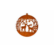 Boule de Noël avec cerfs Éco-rouille (6) — MD70079