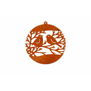 Boule de Noël avec 2 petits oiseaux Éco-rouille (6) — MD70080