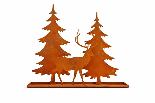 2 arbres avec cerf Éco-rouille (4) — MD70082