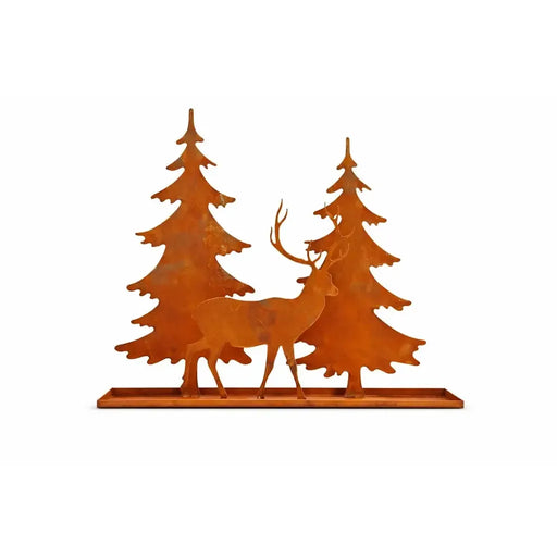 2 arbres avec cerf Éco-rouille (4) — MD70082