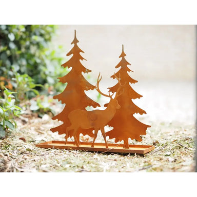 2 arbres avec cerf Éco-rouille (4) — MD70082