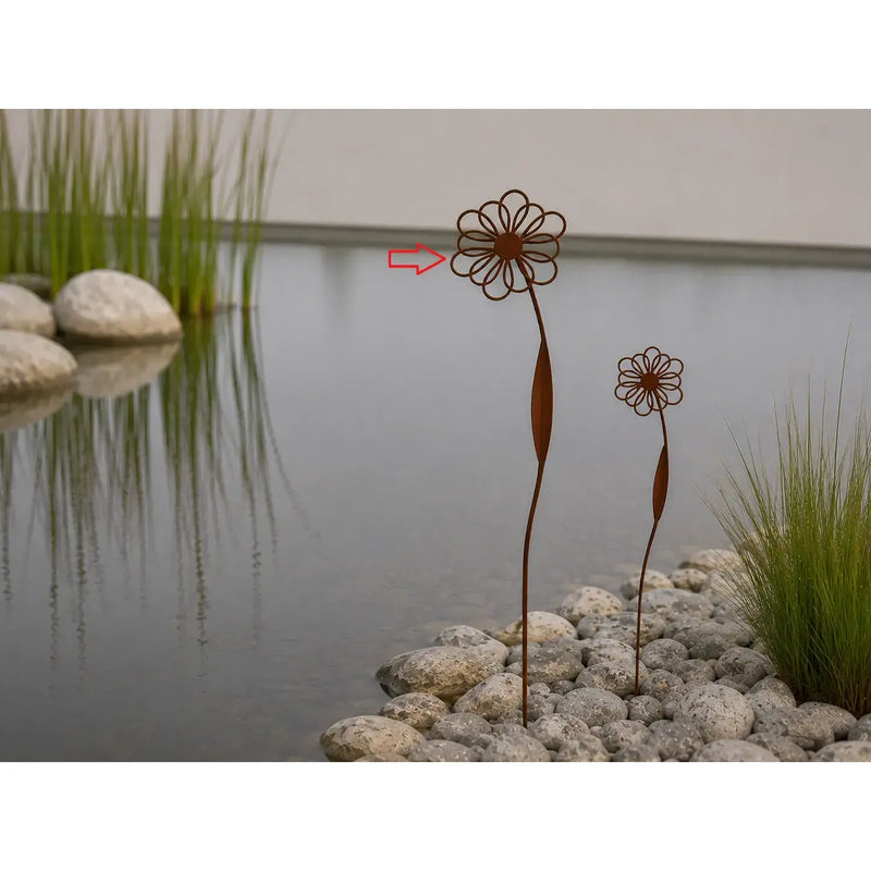 Fleur sur pique de jardin 110cm: Marguerite (6) — MD70112