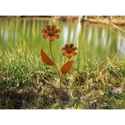 2 Fleurs avec feuille Ecorouille (4) — MD70125