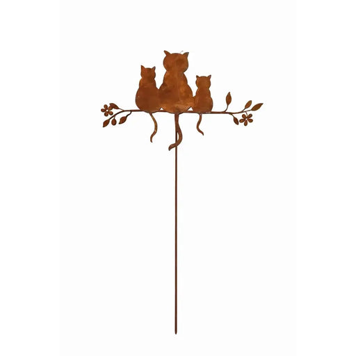 Chats sur branche – pique de jardin (6) — MD70132