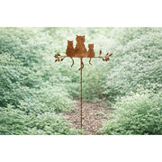 Chats sur branche – pique de jardin (6) — MD70132